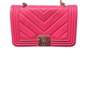 Badgley Mischka Pink Quilted Crossbody Bag NWT